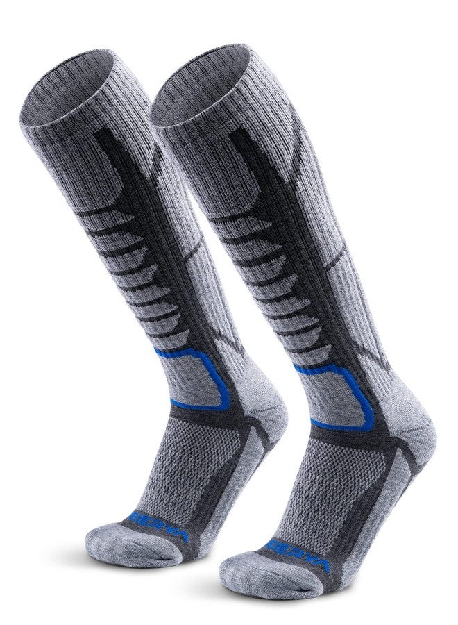 WEIERYA Ski Socks 2 Pairs Pack for Skiing, Snowboarding, Cold Weather, Winter Performance Socks (Retro Grey 2 Pairs, X-Large) - Image 1
